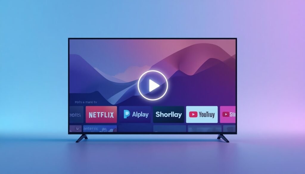 IPTV free trial activation process on smart TV showing channel selection